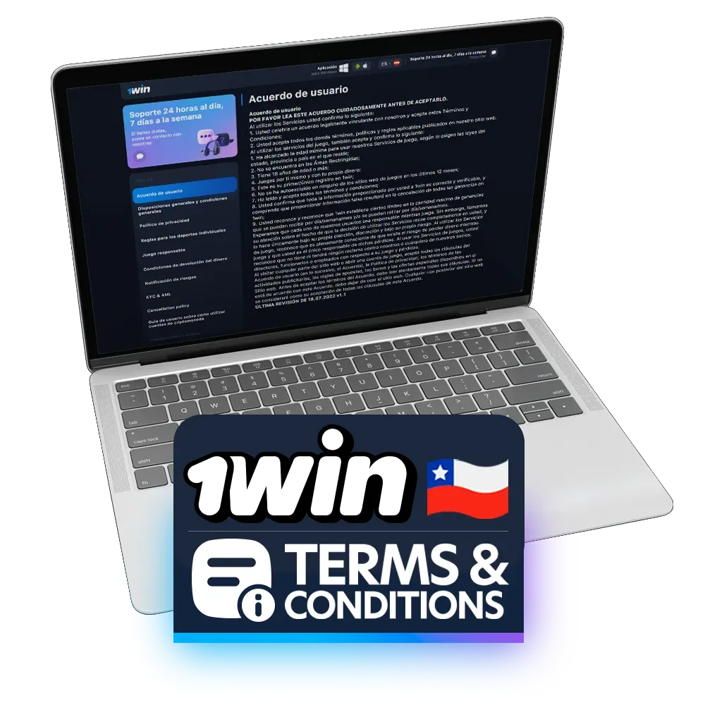 Estudialas condiciones de 1win antes de registrarte.
