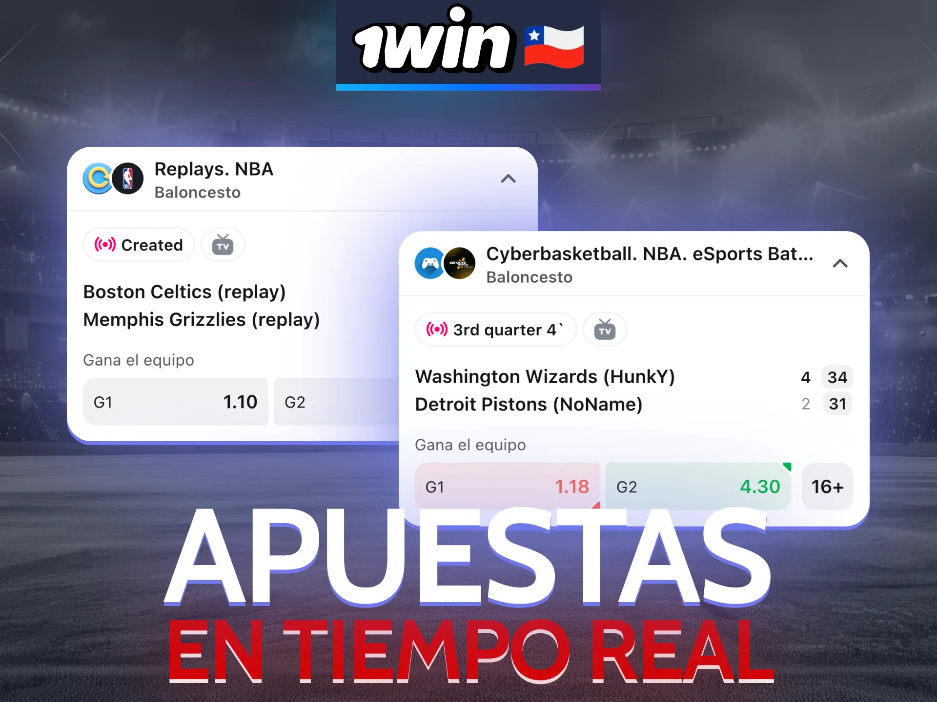 Las apuestas en básquet en 1win están disponibles en tiempo real.