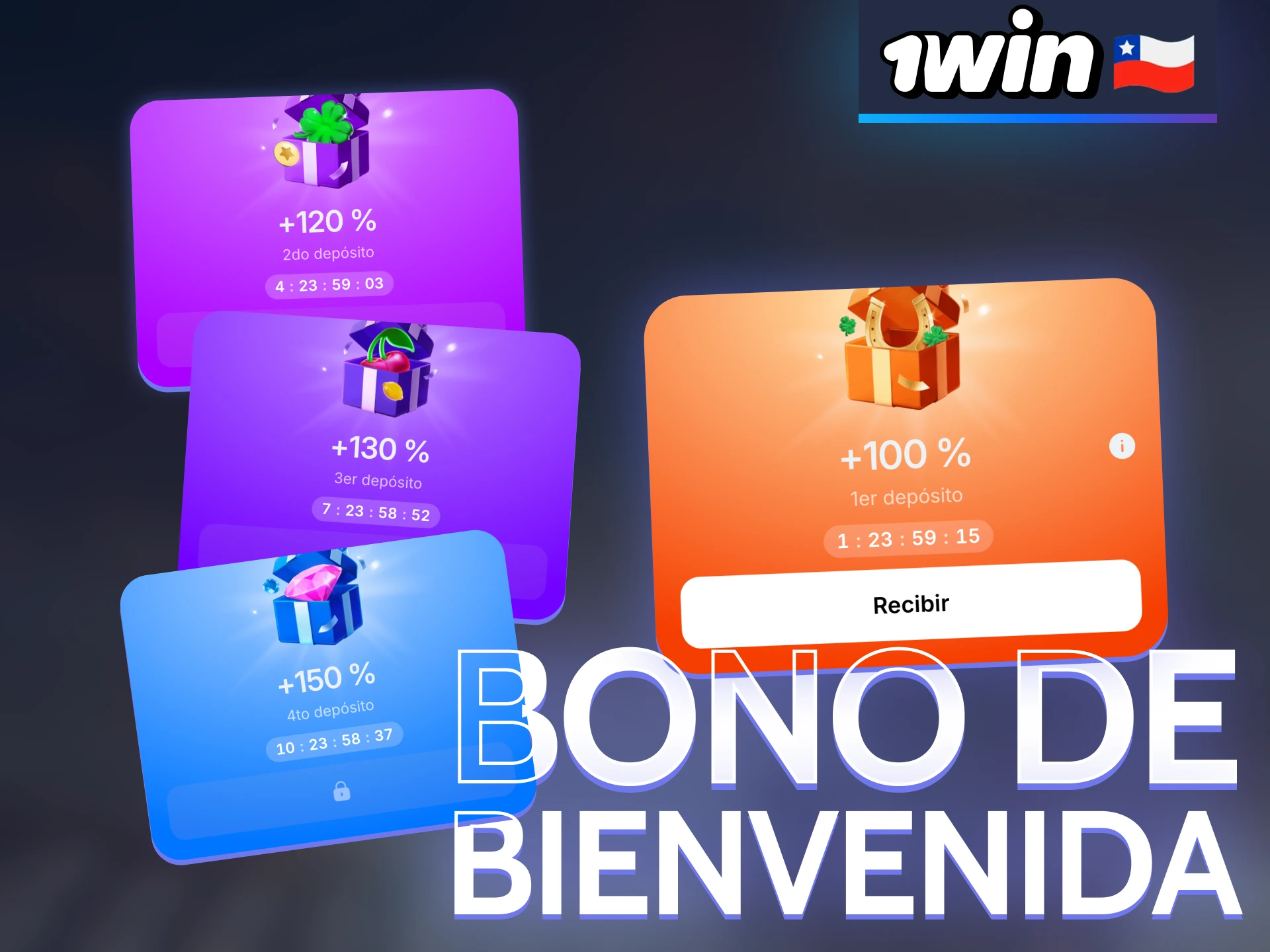 Regístrate en 1win y recibe bonos de bienvenida.