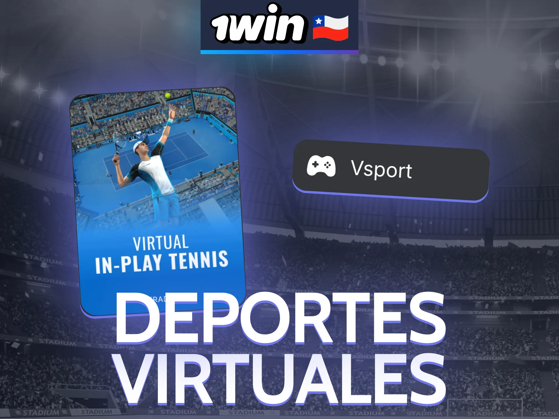 Prueba el tenis virtual en la plataforma 1win.