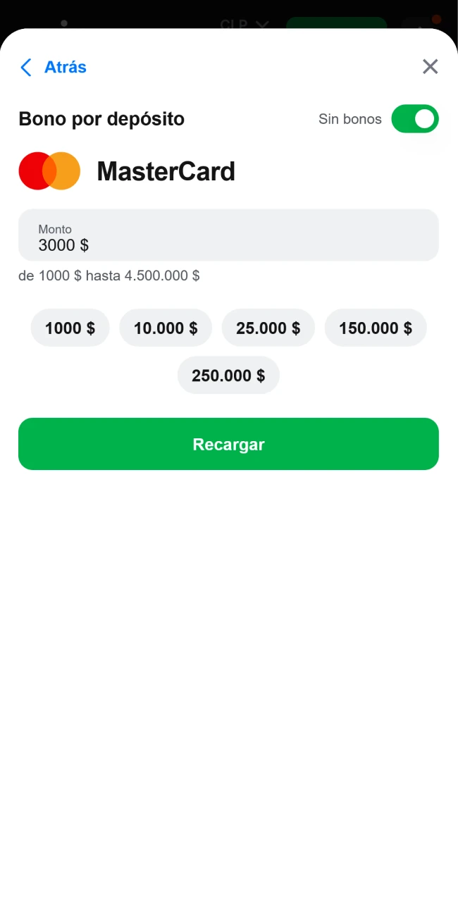 Ingresa fondos en tu cuenta de 1win para apostar en partidos de voleibol.