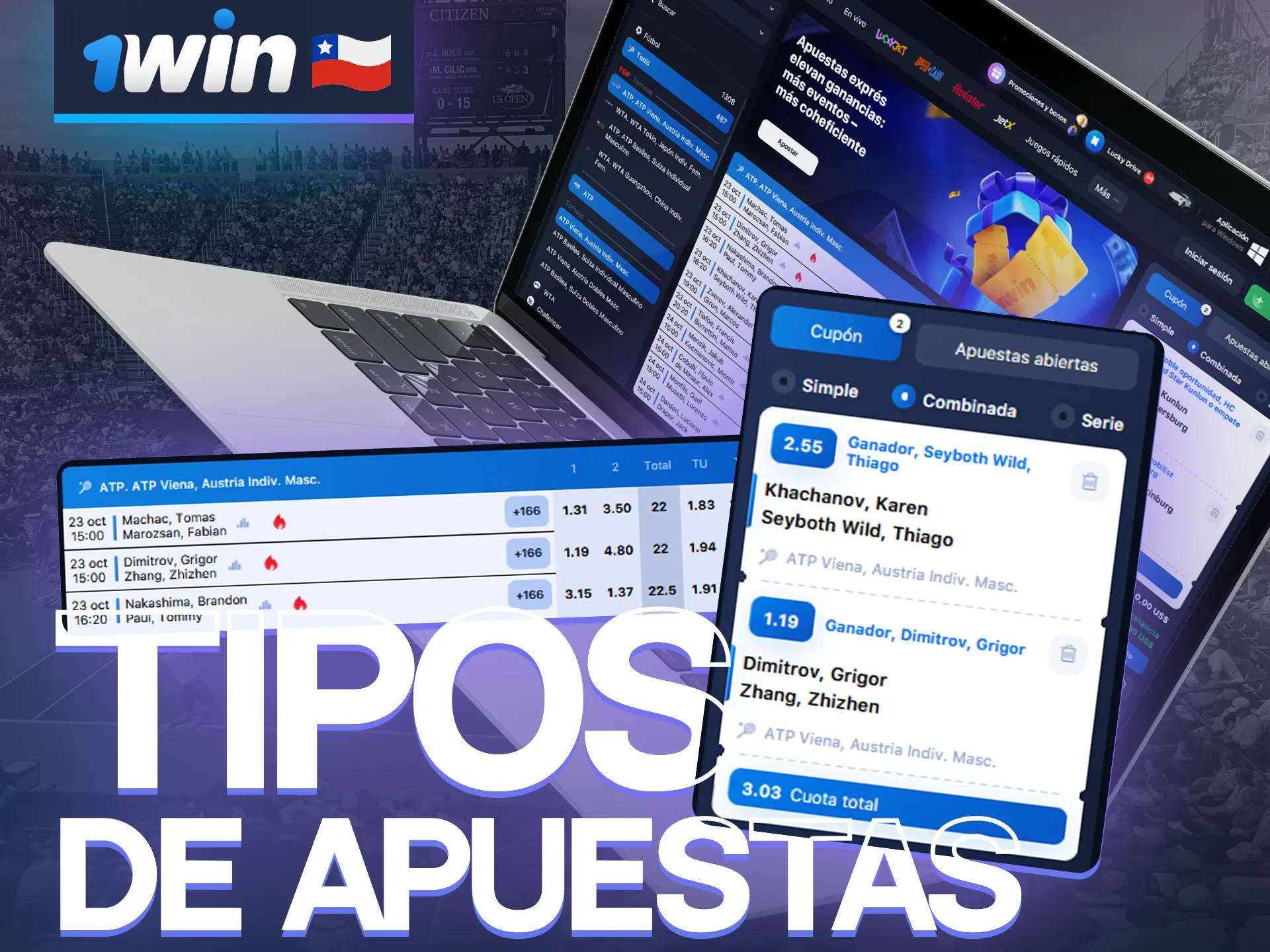 Los diferentes tipos de apuestas en 1win en Chile permiten a los clientes elegir las que más les gusten.