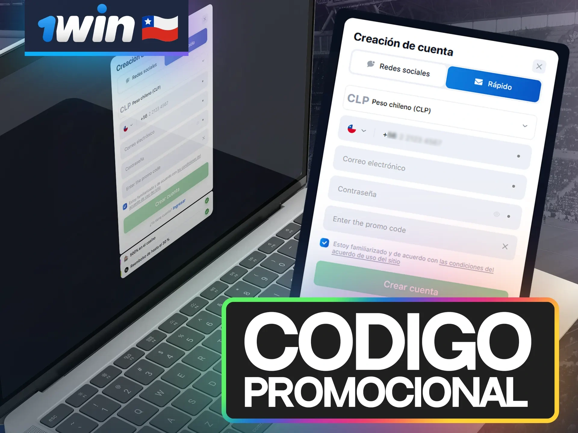 Utiliza el código promocional y consigue bonificaciones extra en la web de 1win.