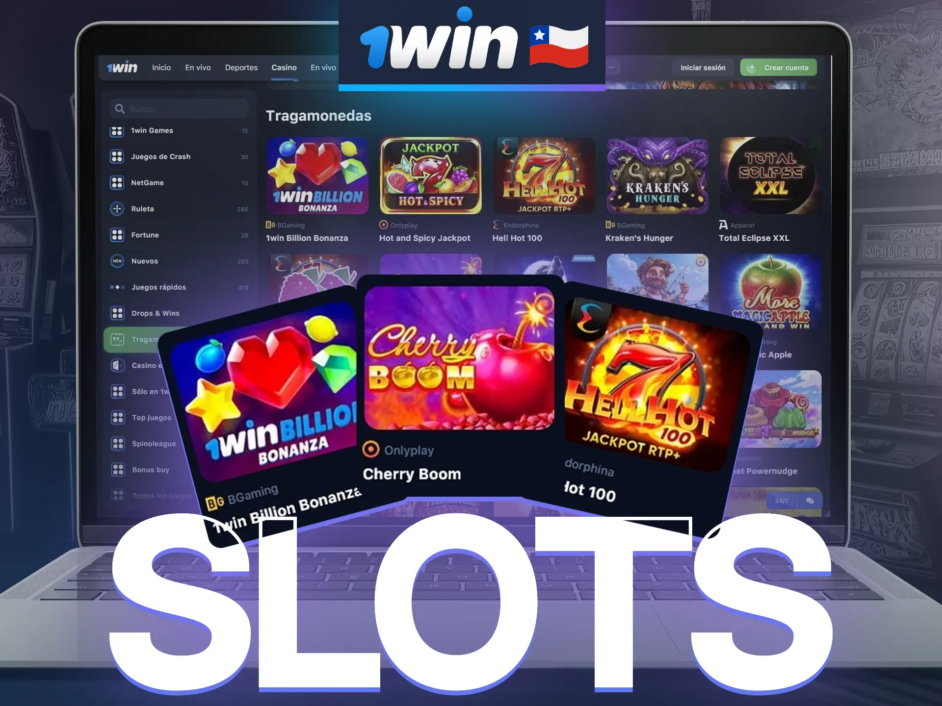 Slots son uno de los juegos más populares de 1win Casino.