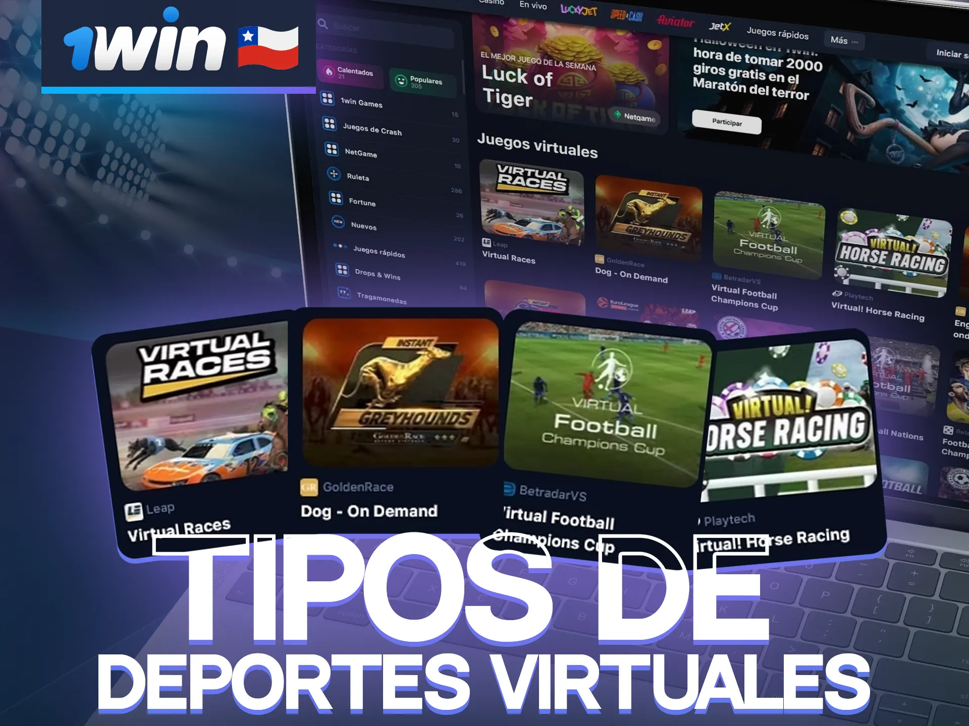 1win en Chile ofrece a sus jugadores una variedad de eventos deportivos virtuales para elegir.