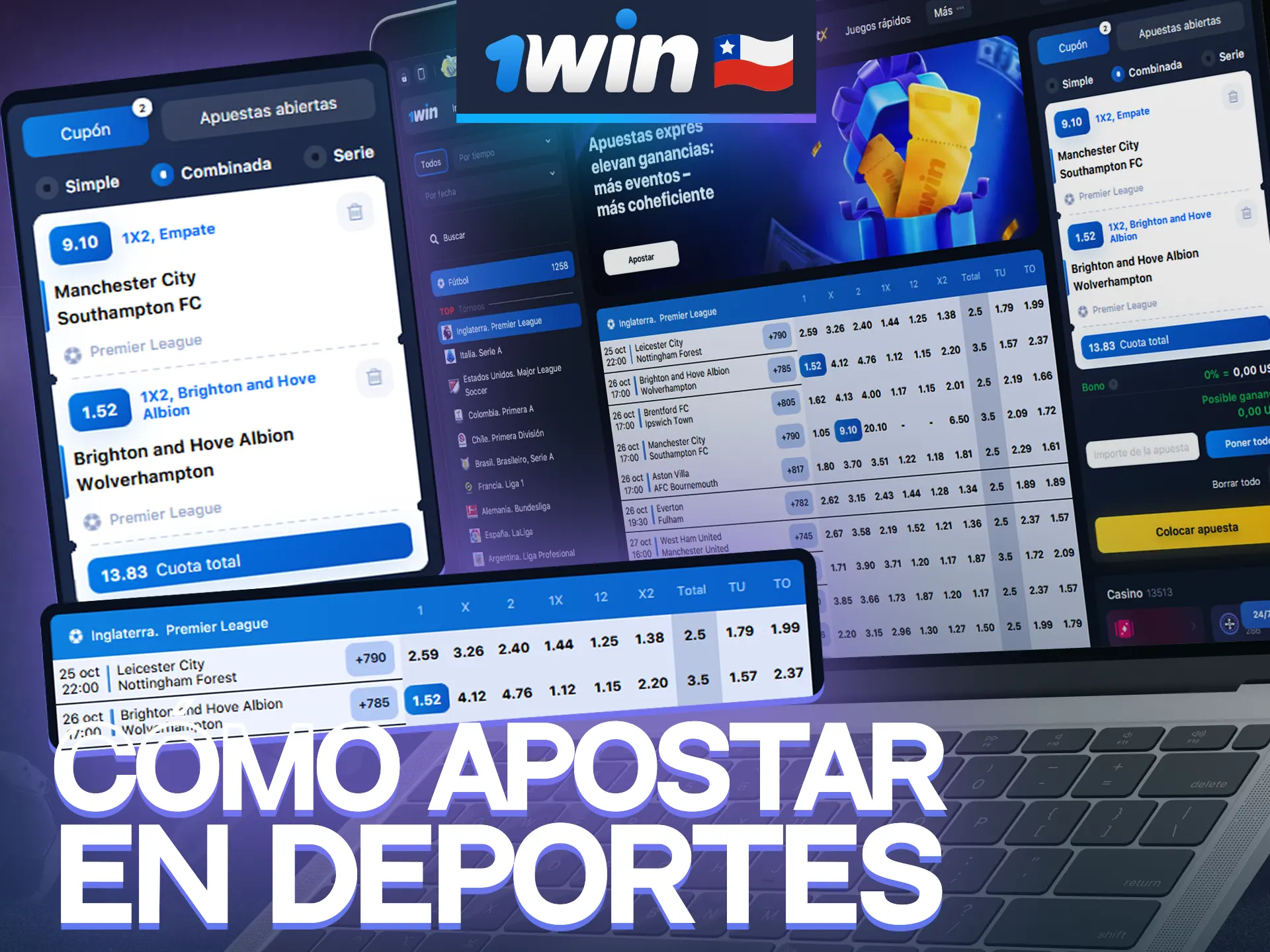 Lea nuestras instrucciones sobre la forma de apostar en 1win.