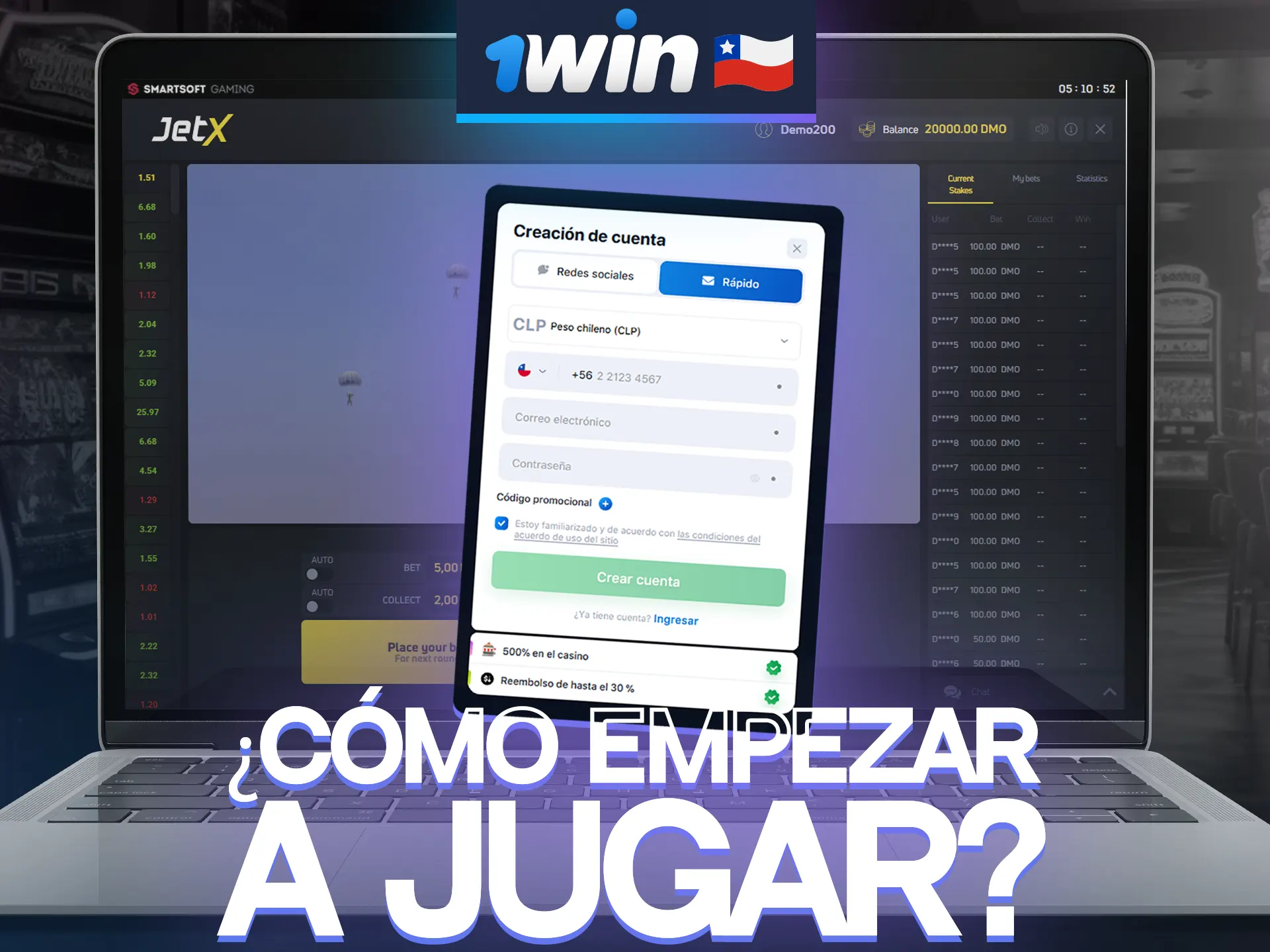 Para empezar a jugar a JetX en 1win en Chile sólo tienes que seguir unos sencillos pasos.