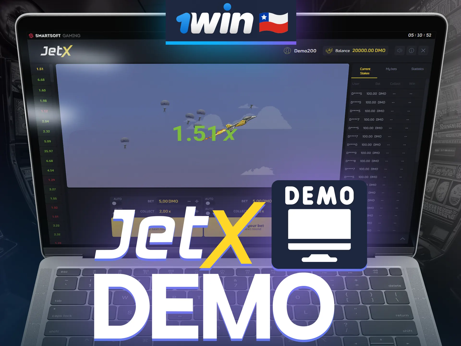 Los jugadores pueden utilizar el modo demo para entender cómo funciona el juego JetX antes de realizar apuestas reales en 1win en Chile.