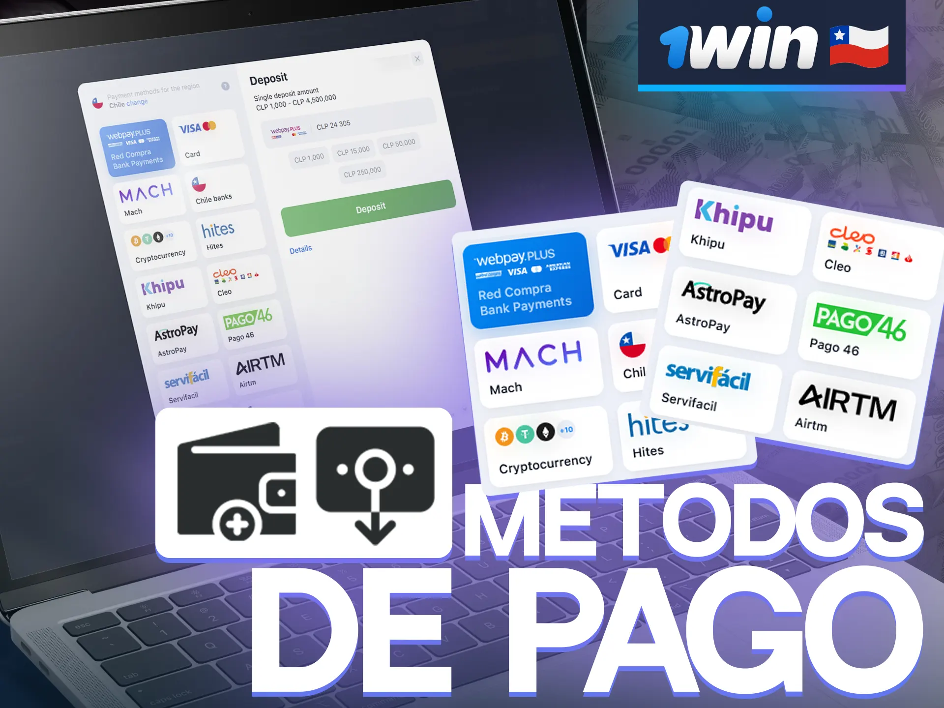 Los usuarios del juego 1win JetX pueden elegir una forma de pago cómoda para los depósitos y las retiradas.