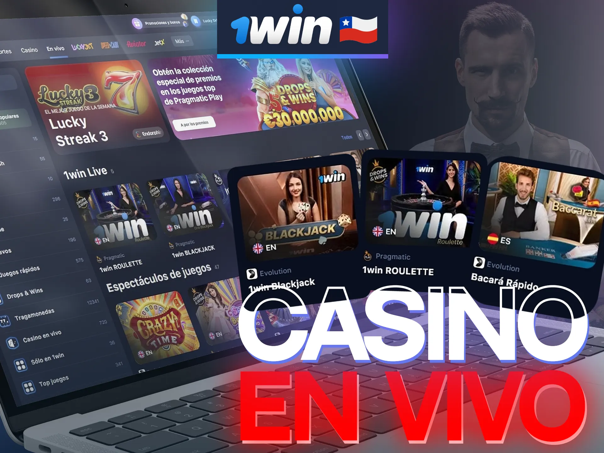 La modalidad en línea hace que el casino sea más animado y colorido.