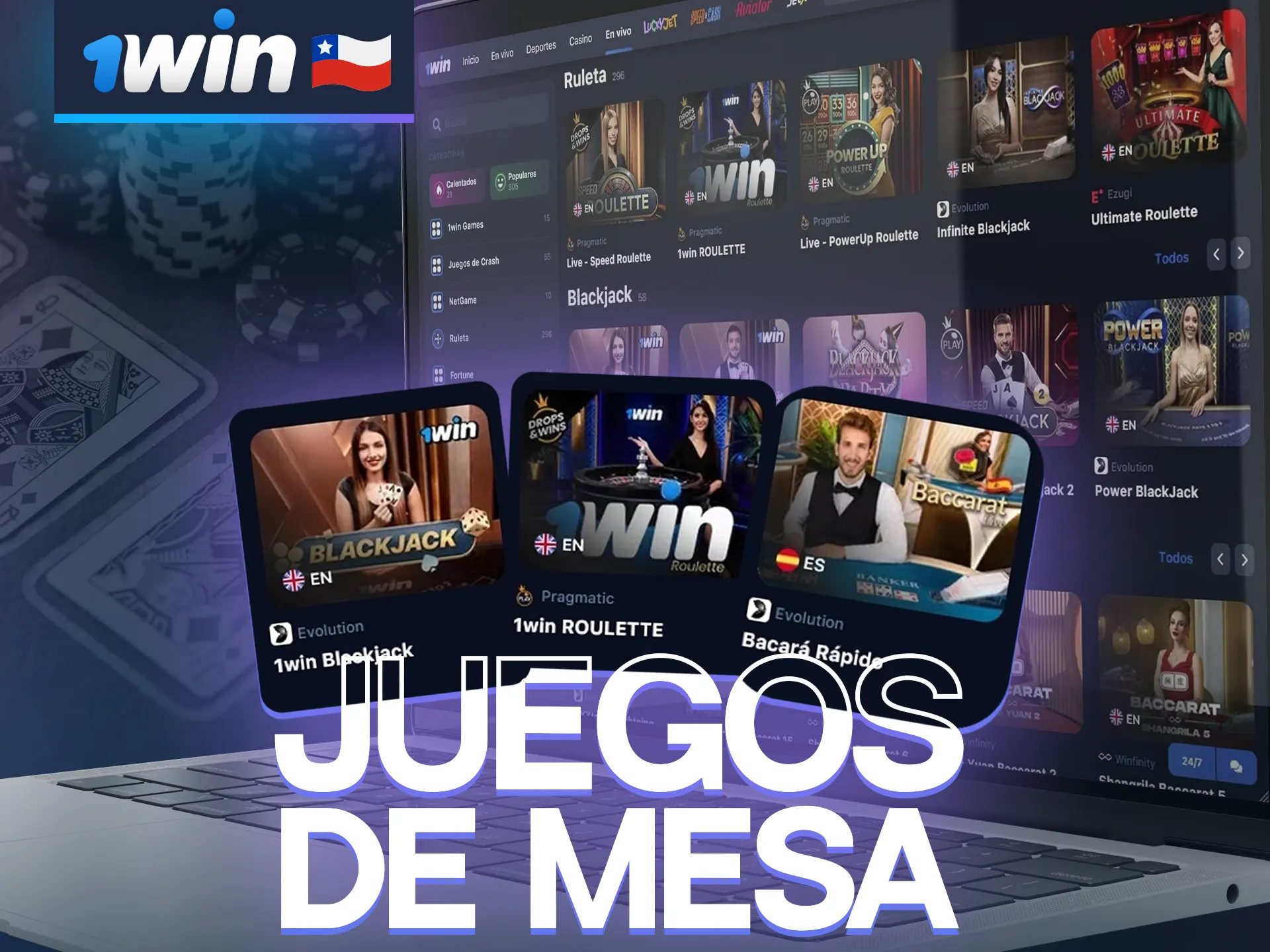 Disfrute de una experiencia inolvidable en los juegos de mesa del casino 1win.