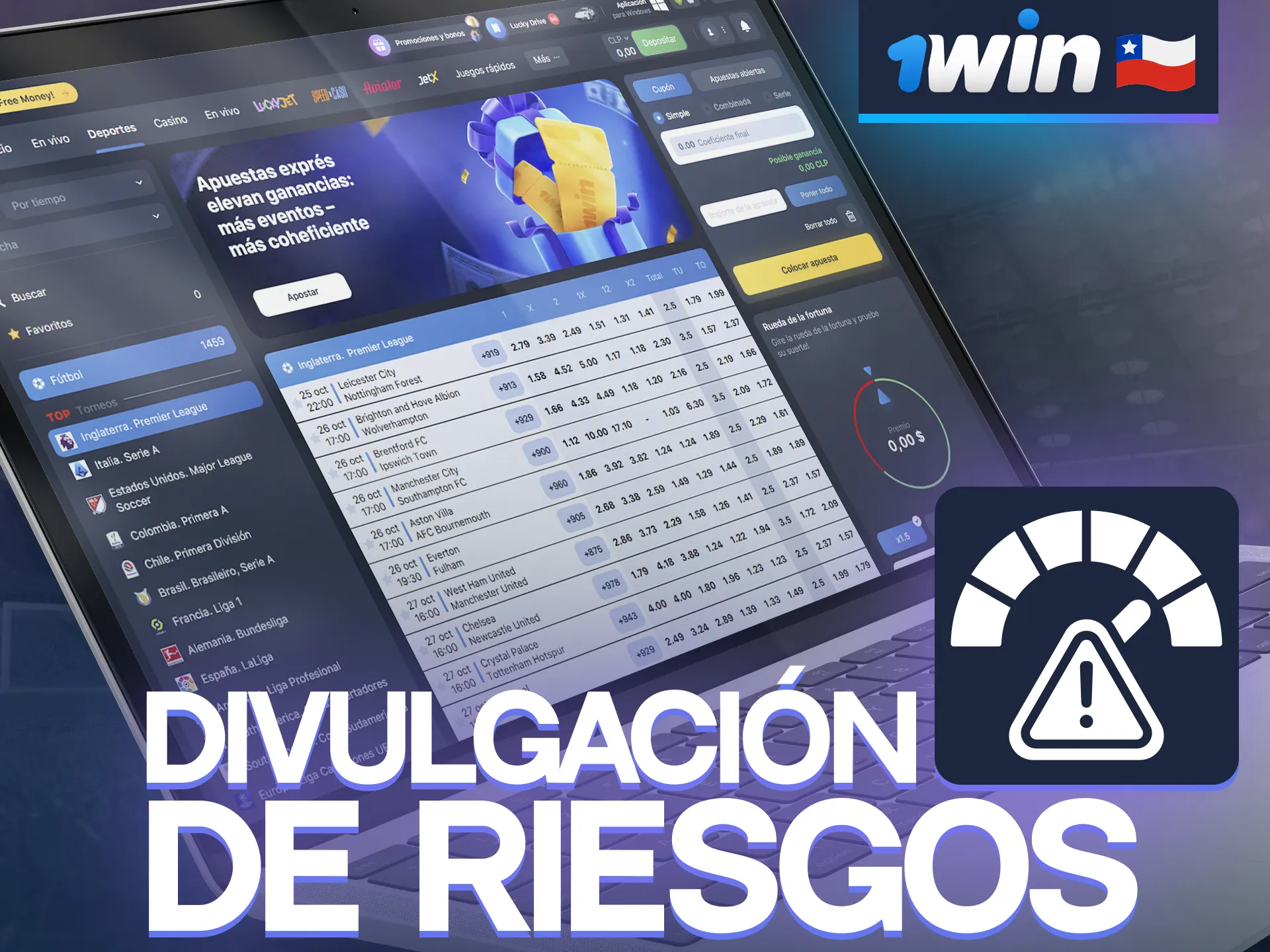 1win advierte a los jugadores de los posibles riesgos.